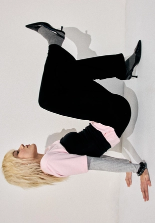 Брюки клеш с мягкой фактурой и отделкой- Заказать в России