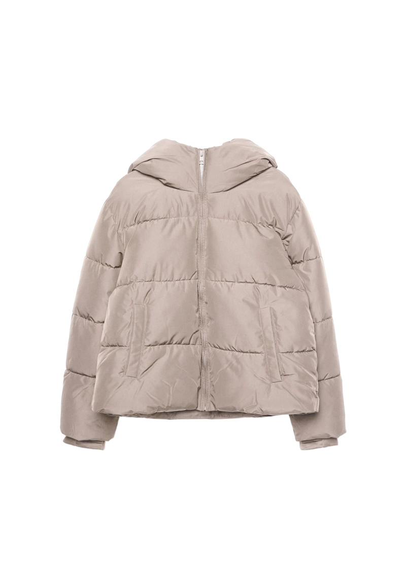 Базовая стеганая куртка с капюшоном