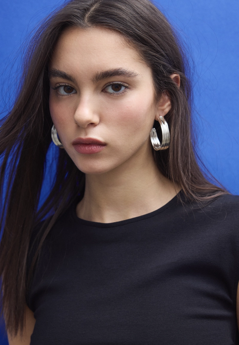 Базовая футболка облегающего кроя со сборками