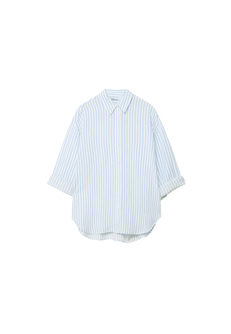 Свободная рубашка под лен