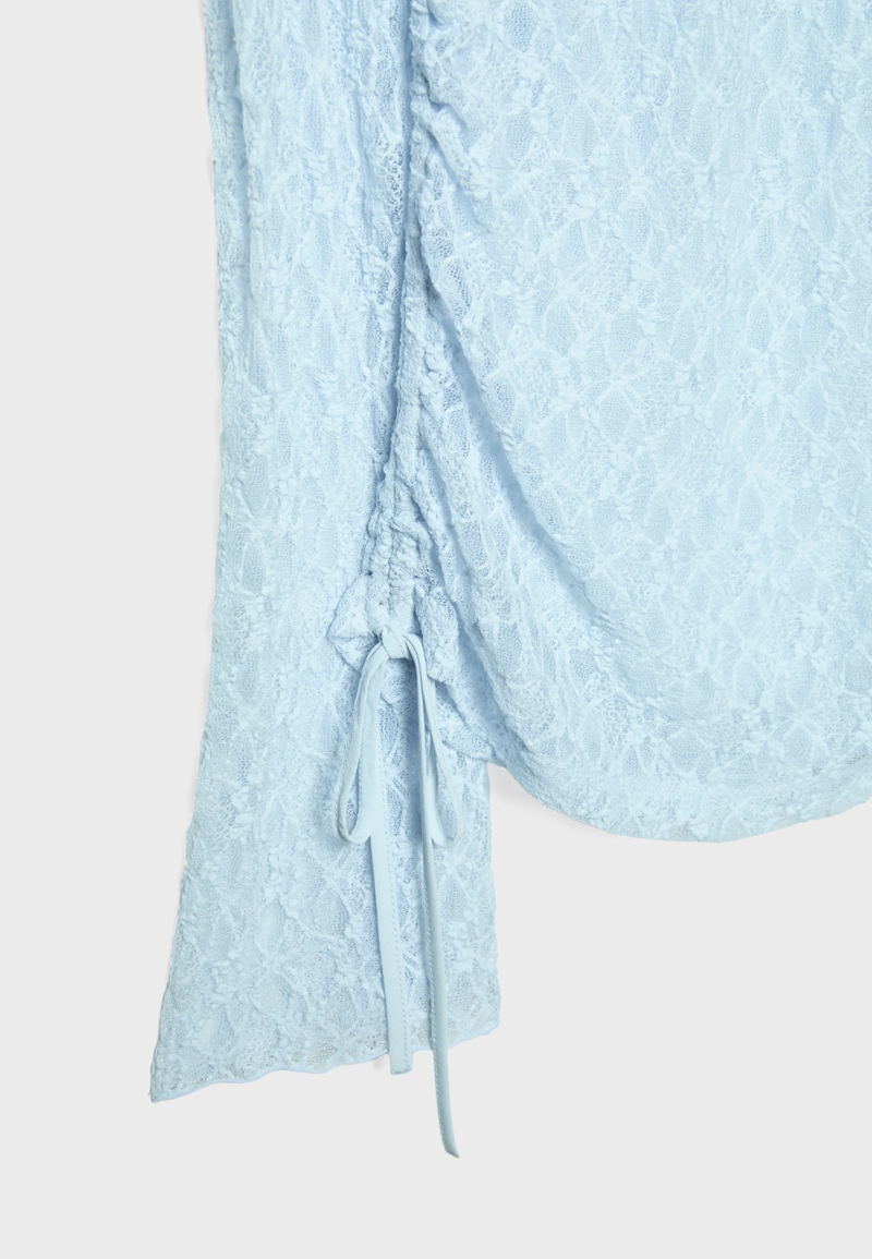 Кружевная футболка с длинными рукавами