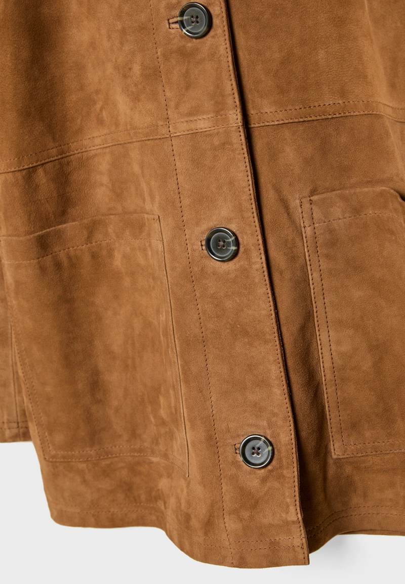 Кожаная куртка с карманами