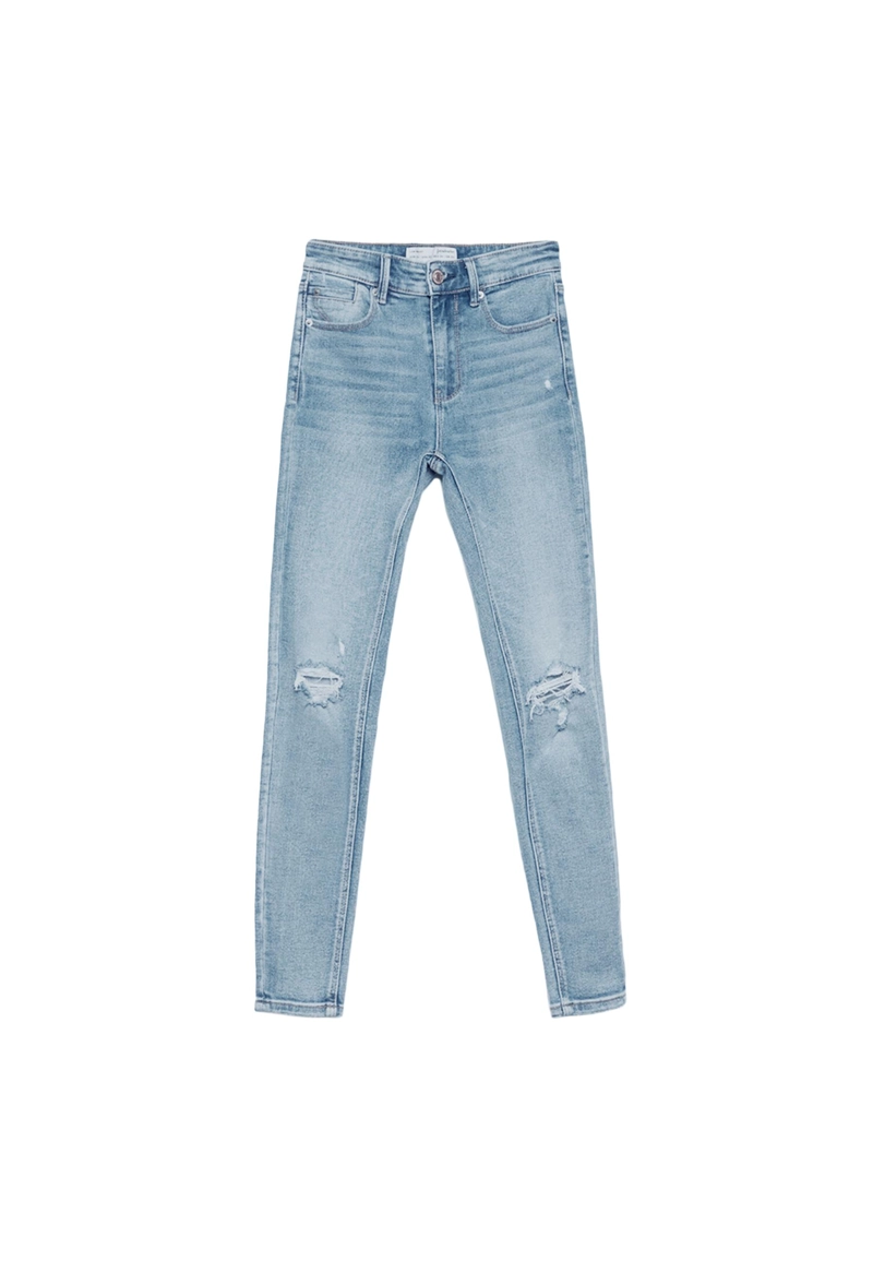 1420 Джинсы скинни с низкой посадкой