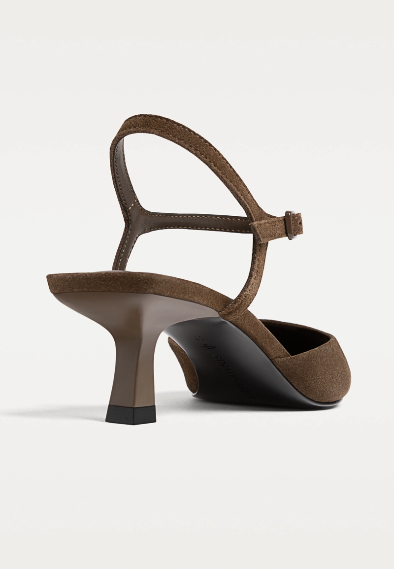 Замшевые туфли kitten heel