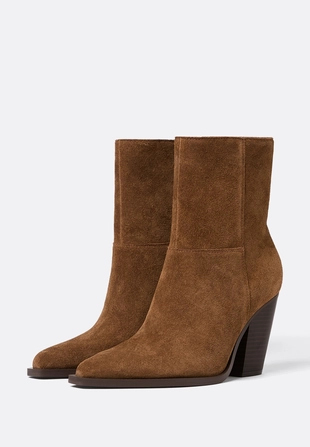 Кожаные ботильоны в ковбойском стиле- Заказать в России