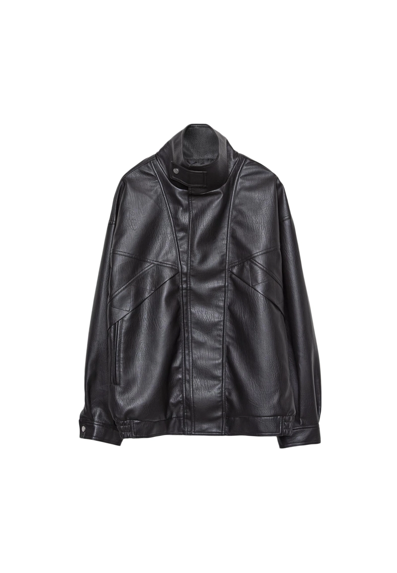 Куртка оверсайз из искусственной кожи