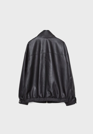 Куртка оверсайз из искусственной кожи- Заказать в России