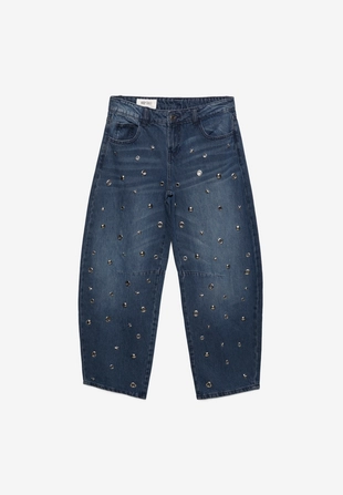 Джинсы BARREL с люверсами- Заказать в России