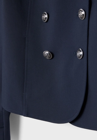 Приталенный пиджак с пуговицами с гравировкой- Заказать в России