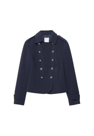 Приталенный пиджак с пуговицами с гравировкой- Заказать в России