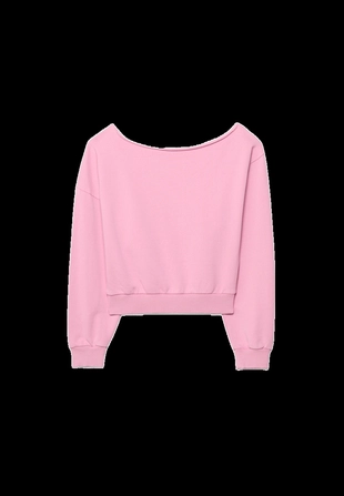 Укороченная толстовка с эффектом потертости- Заказать в России