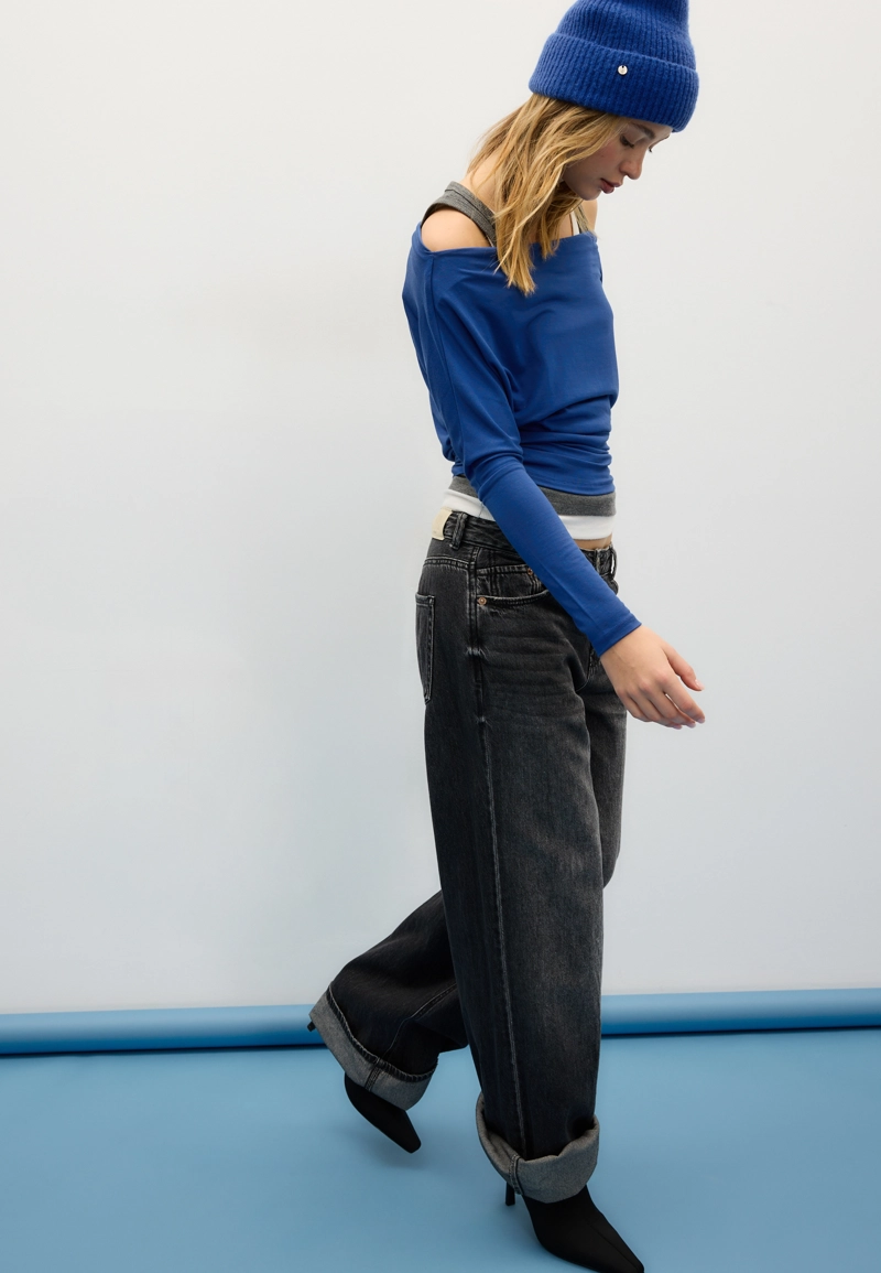 Асимметричная футболка из модала