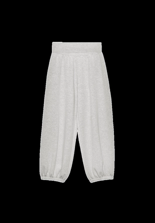 Мягкие брюки-джоггеры «рукава-фонарики» с отворотом на талии- Заказать в России