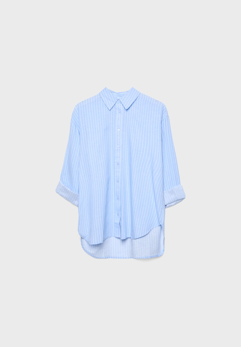 Рубашка под льняной эффект