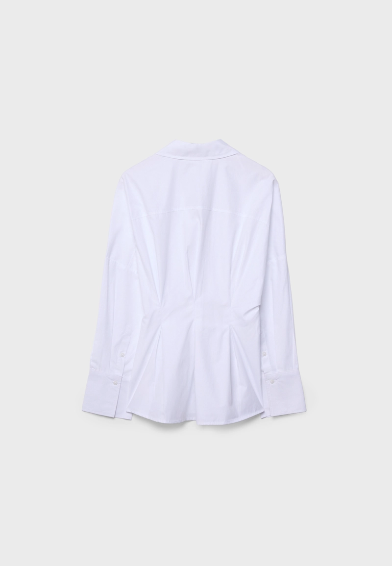 Рубашка из поплина со складками