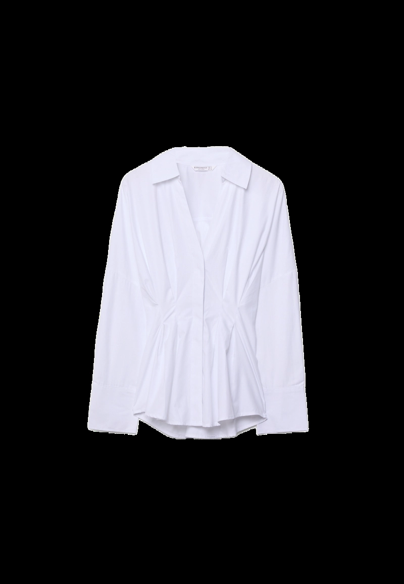 Рубашка из поплина со складками