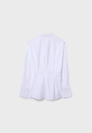 Рубашка из поплина со складками- Заказать в России