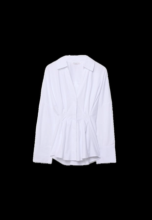 Рубашка из поплина со складками- Заказать в России