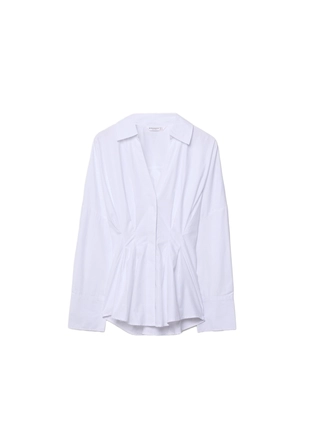 Рубашка из поплина со складками- Заказать в России