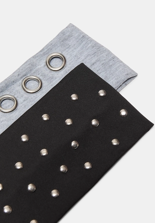 Набор из 2 резинок для волос с заклепками- Заказать в России