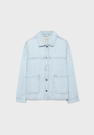 Джинсовая куртка с карманами- Заказать в России