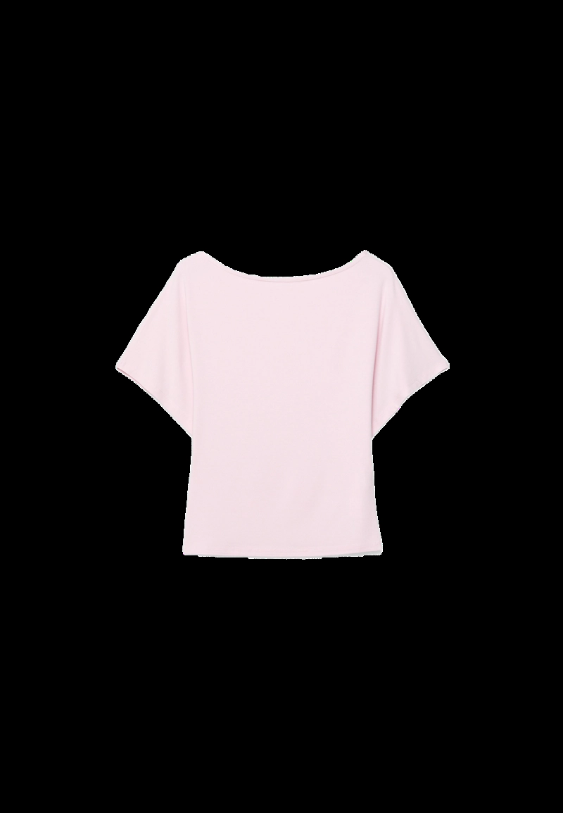 Футболка с вырезом-лодочкой и короткими рукавами