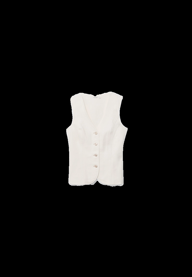 Приталенный джинсовый топ