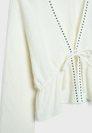 Open studded shirt- Заказать в России