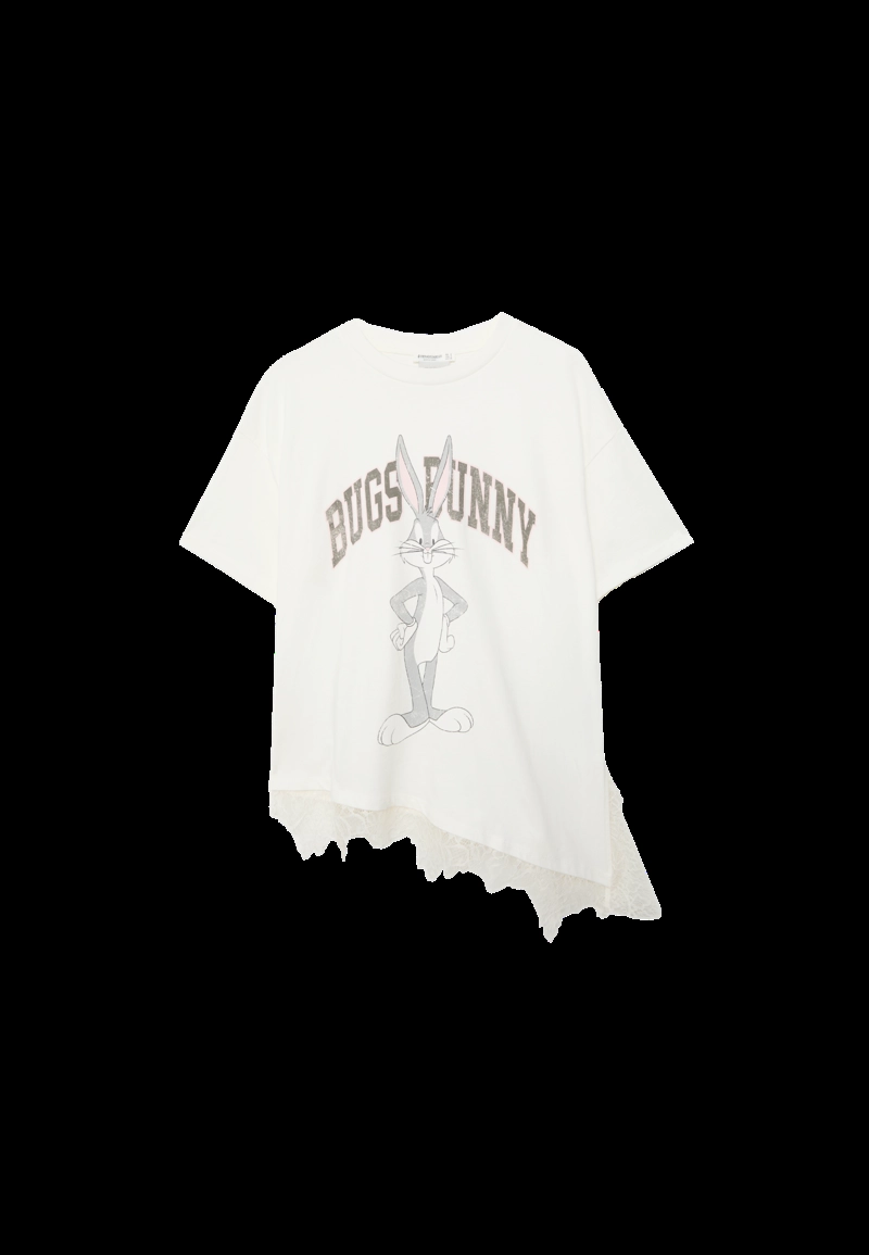 Футболка «Багз Банни» с кружевной отделкой