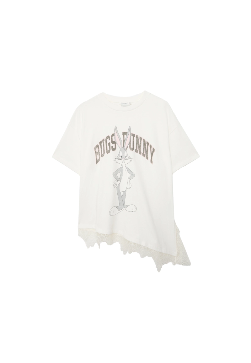 Футболка «Багз Банни» с кружевной отделкой