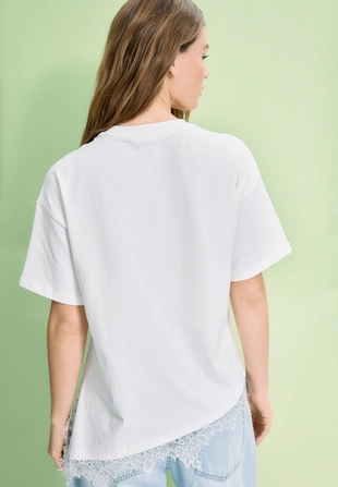 Футболка «Багз Банни» с кружевной отделкой- Заказать в России