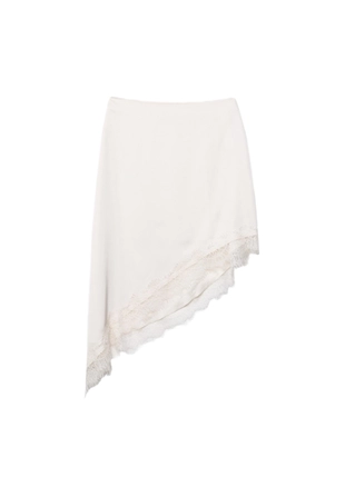 Асимметричная сатиновая юбка- Заказать в России