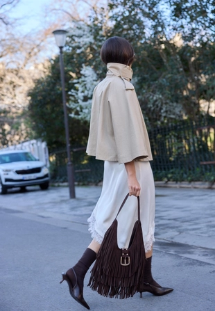 Асимметричная сатиновая юбка- Заказать в России