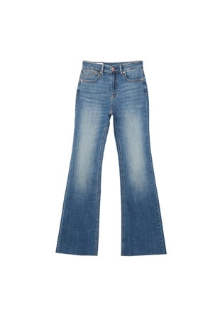 D74 bell bottom stretch slit jeans- Заказать в России