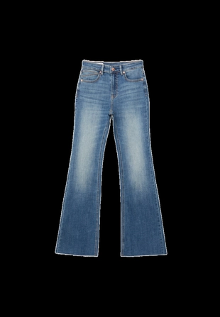 D74 bell bottom stretch slit jeans- Заказать в России