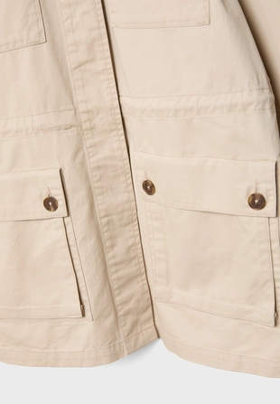 Cotton parka with pockets- Заказать в России