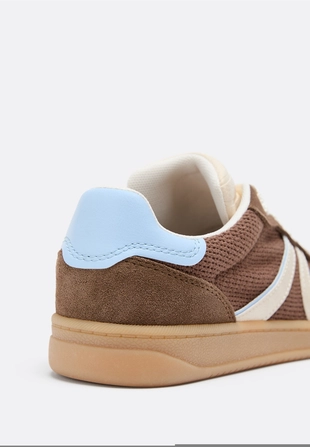 Кеды перфорированные с кожаными деталями- Заказать в России