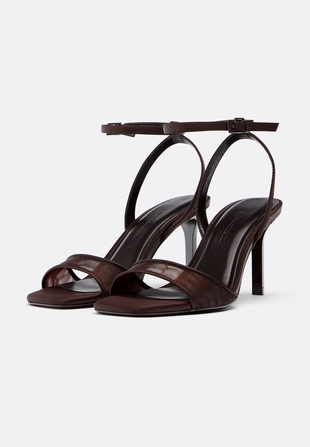 Босоножки на шпильке с сеткой- Заказать в России