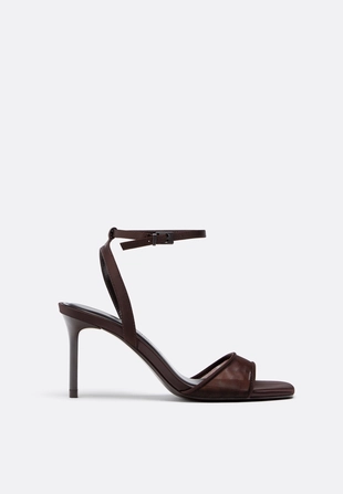 Босоножки на шпильке с сеткой- Заказать в России