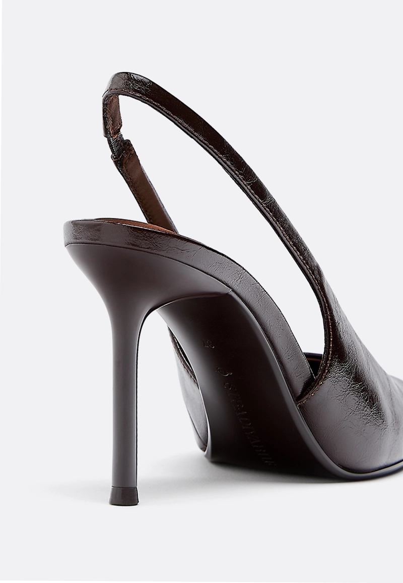 Туфли-мюли на каблуке