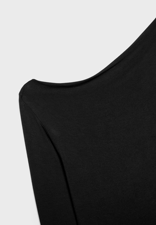Asymmetrical neckline top- Заказать в России