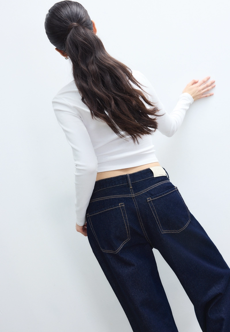 Базовая хлопковая футболка с длинными рукавами