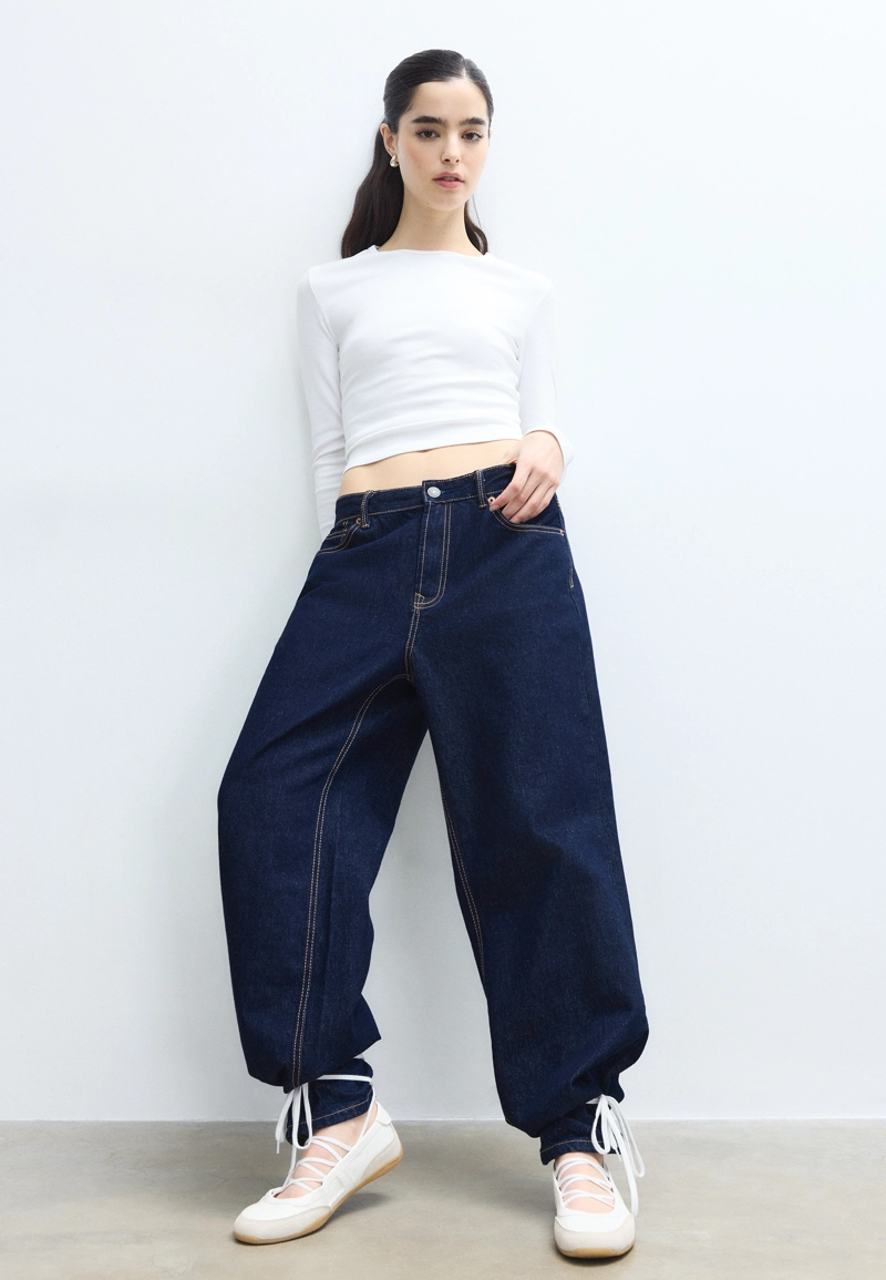 Базовая хлопковая футболка с длинными рукавами