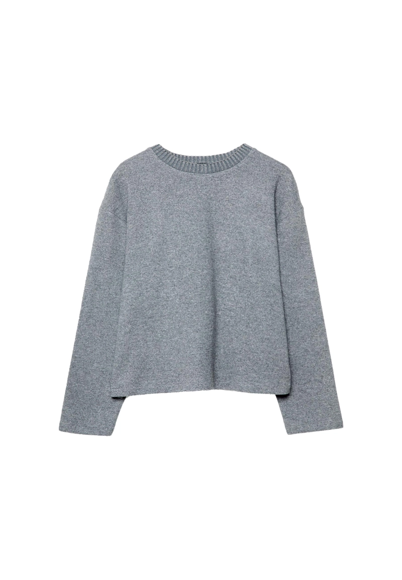 Трикотажная футболка с круглым вырезом