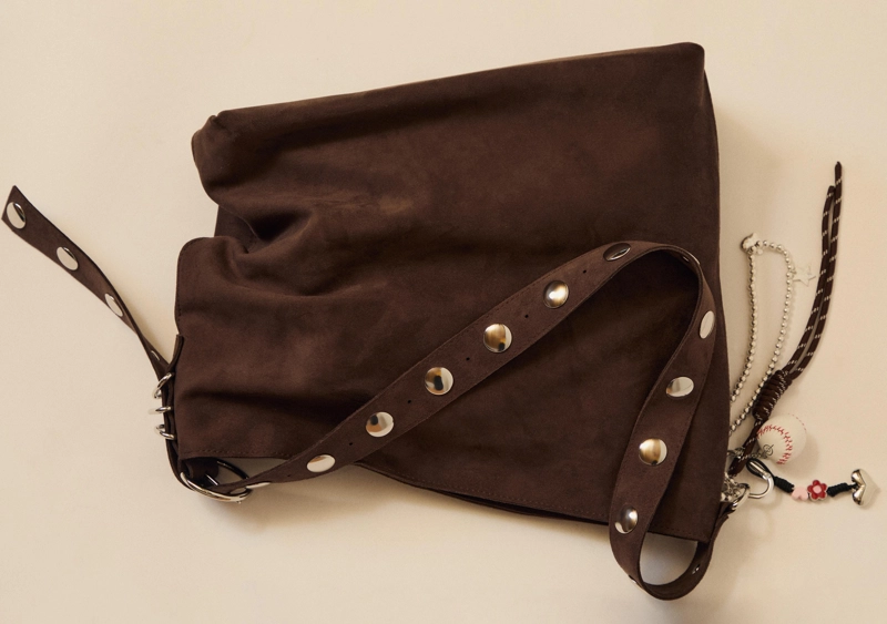 Сумка-торба из искусственной замши с ручкой