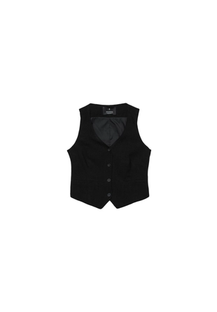 Linen effect buttoned waistcoat- Заказать в России