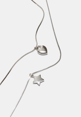Set of 2 waterproof star  heart necklaces- Заказать в России