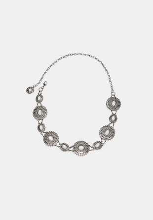 Ремень-цепочка с цветочными элементами- Заказать в России