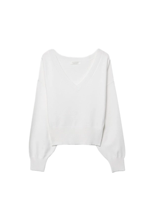 Vneck batwing sleeve jumper- Заказать в России