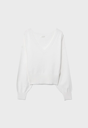 Vneck batwing sleeve jumper- Заказать в России